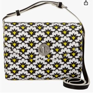 Vera Bradley Scallop Hipster crossbody bag purse Petal Paisley black yellow